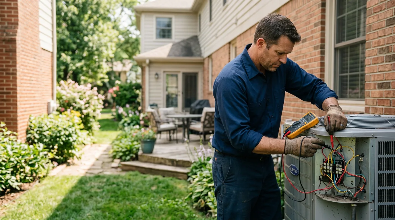 HVAC technician working near Tannersville, PA